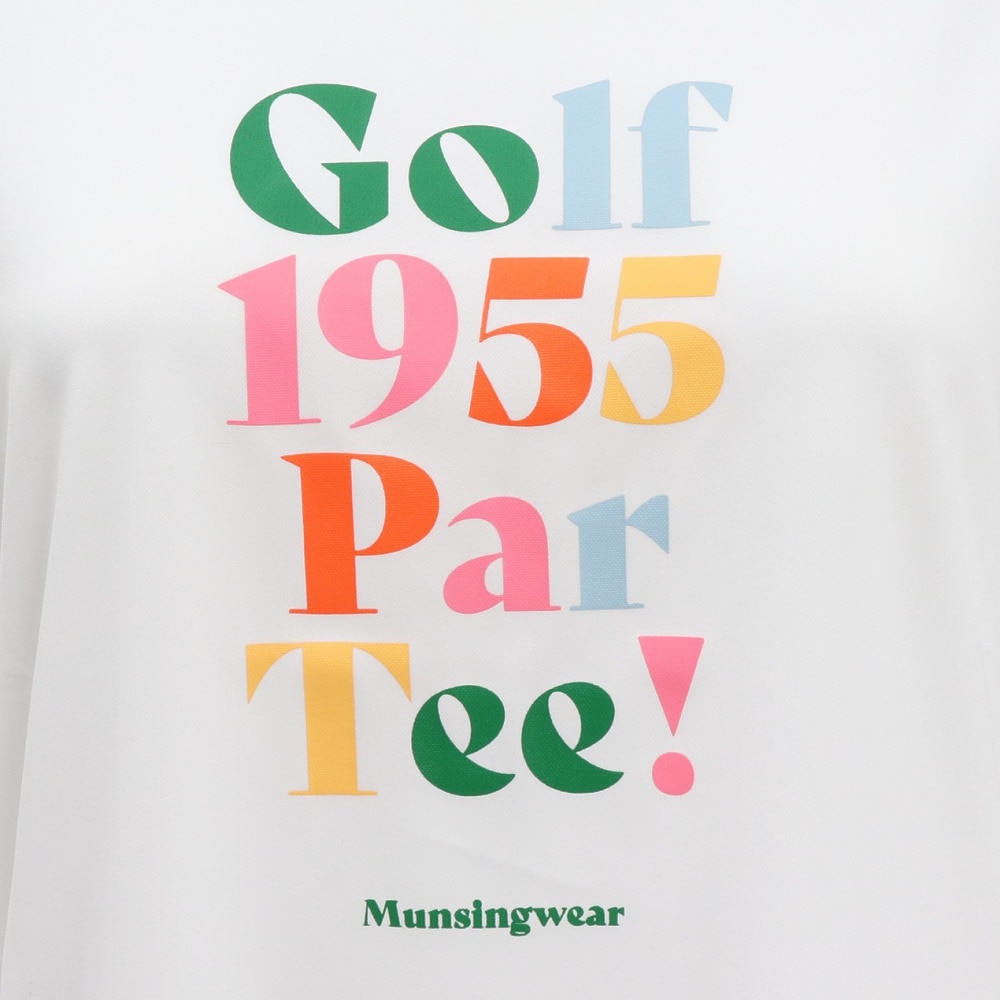 マンシングウエア（MUNSING WEAR）（レディース）ゴルフウェア 吸汗速乾 サンスクリーン モックネック半袖シャツ MG5SHS56L WH00