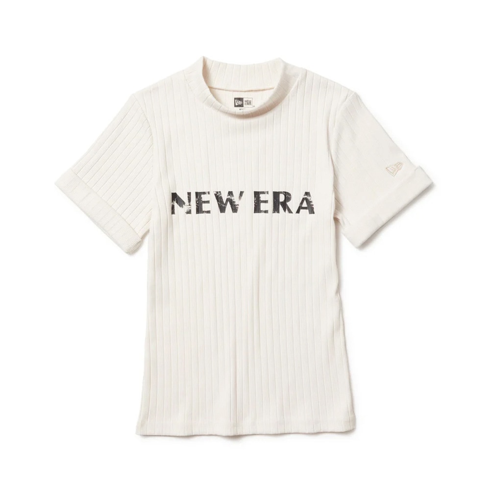ニューエラ（NEW ERA）（レディース）ゴルフウェア 半袖 リブ ミッドネック Tシャツ パームツリー 14391457