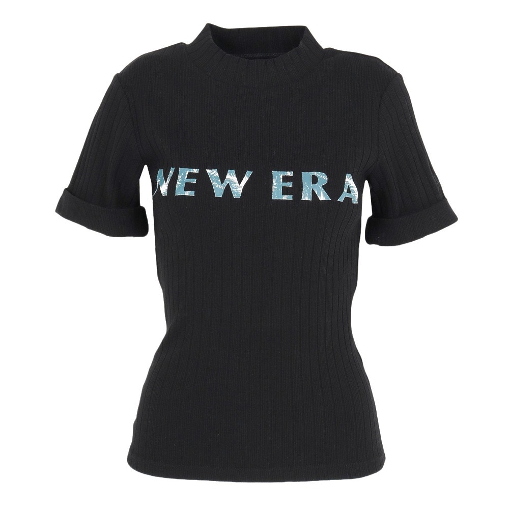 ニューエラ（NEW ERA）（レディース）ゴルフウェア 半袖リブ ミッドネック Tシャツ パームツリー 14391458