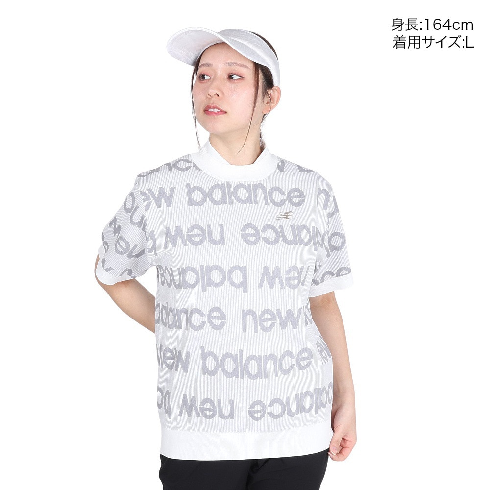 ニューバランス（new balance）（レディース）ゴルフウェア 半袖モックネック プルオーバーセーター 012-5175501-030