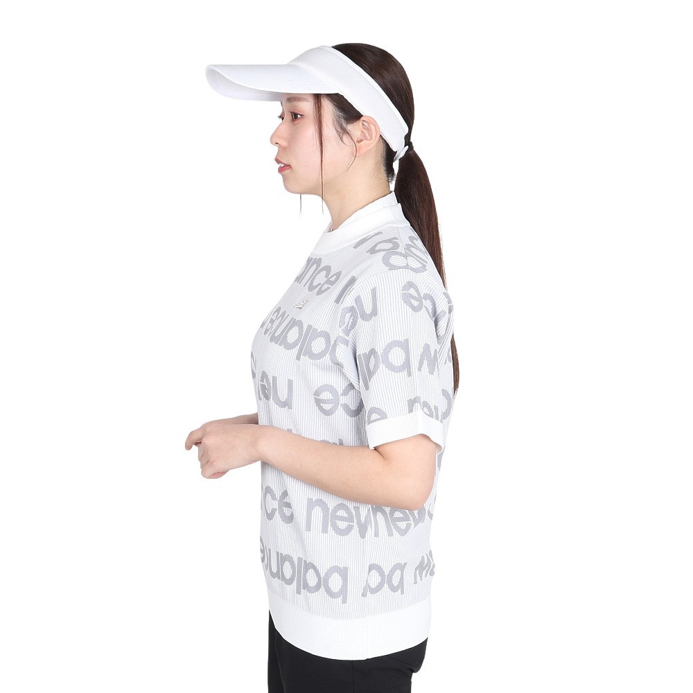 ニューバランス（new balance）（レディース）ゴルフウェア 半袖モックネック プルオーバーセーター 012-5175501-030