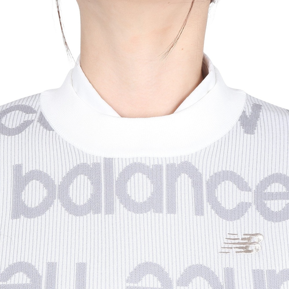 ニューバランス（new balance）（レディース）ゴルフウェア 半袖モックネック プルオーバーセーター 012-5175501-030