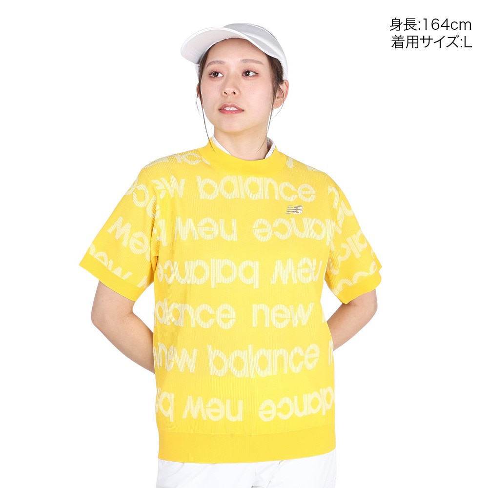 ニューバランス（new balance）（レディース）ゴルフウェア 半袖モックネック プルオーバーセーター 012-5175501-150