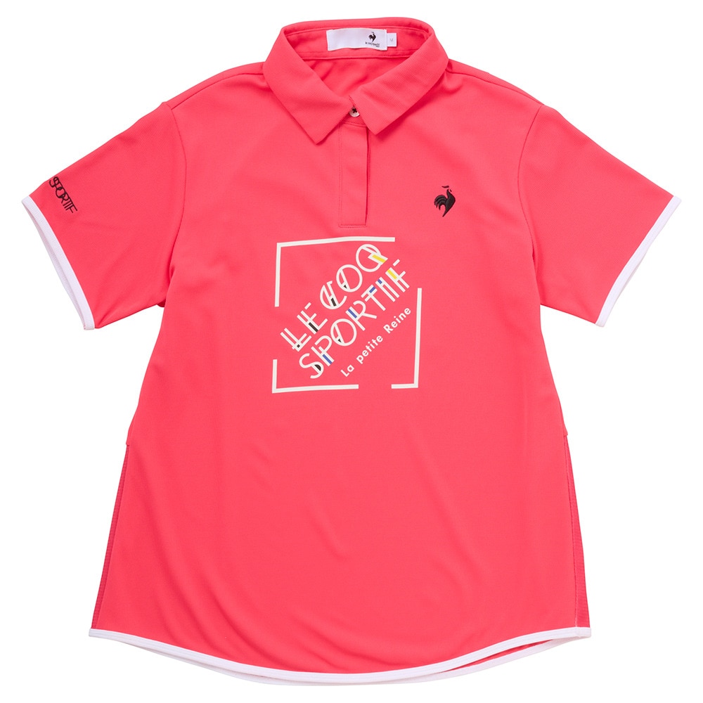 ルコックスポルティフ（lecoqsportif）（レディース）ゴルフウェア 吸汗速乾 Aラインシルエット 半袖シャツ LG5SHS03L PK00