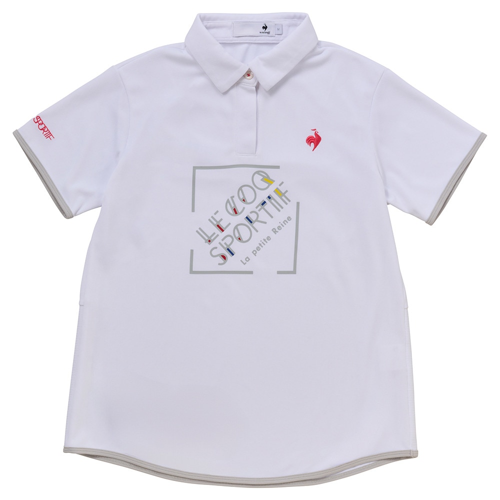 ルコックスポルティフ（lecoqsportif）（レディース）ゴルフウェア 吸汗速乾 Aラインシルエット 半袖シャツ LG5SHS03L WH00