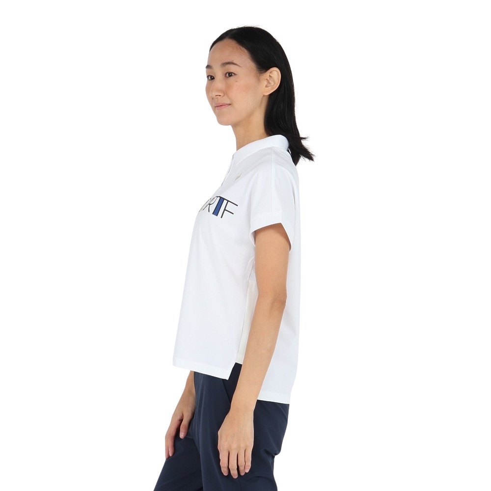 ルコックスポルティフ（lecoqsportif）（レディース）ゴルフウェア 吸汗速乾 ワイドシルエット 半袖シャツ LG5SHS04L WH00