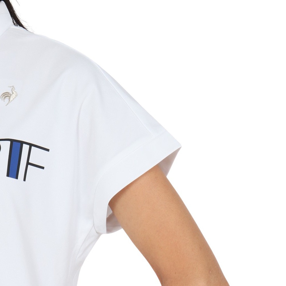 ルコックスポルティフ（lecoqsportif）（レディース）ゴルフウェア 吸汗速乾 ワイドシルエット 半袖シャツ LG5SHS04L WH00