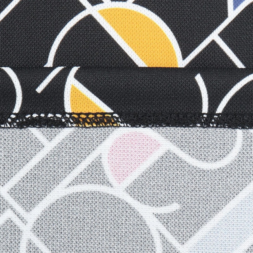 ルコックスポルティフ（lecoqsportif）（レディース）ゴルフウェア 吸汗速乾 カラーブロック 総柄半袖シャツ LG5SHS07L BK00
