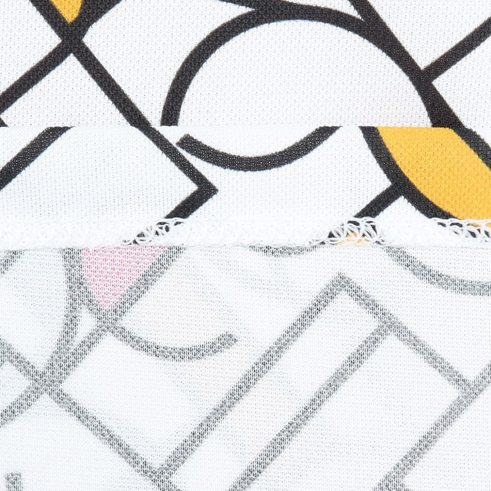 ルコックスポルティフ（lecoqsportif）（レディース）ゴルフウェア 吸汗速乾 カラーブロック 総柄半袖シャツ LG5SHS07L WH00