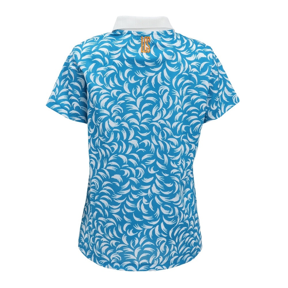 ルコックスポルティフ（lecoqsportif）（レディース）ゴルフウェア Aラインシルエット 接触冷感ルースター柄半袖シャツ LG5SHS12L BL00