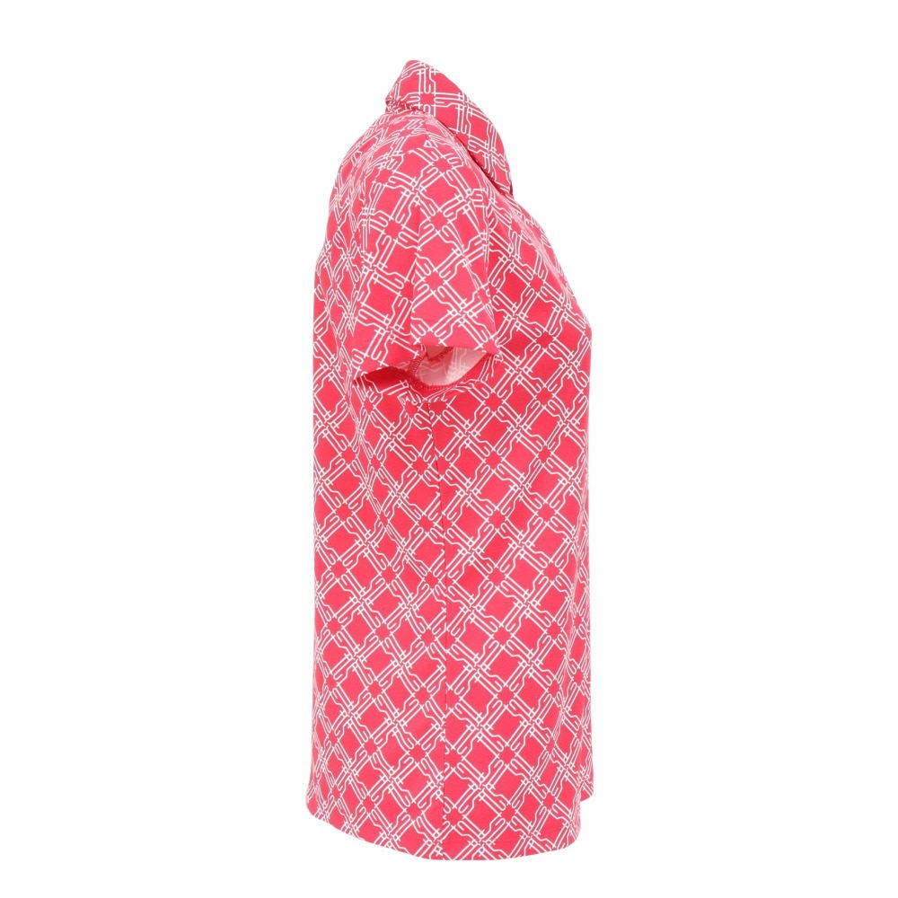 ルコックスポルティフ（lecoqsportif）（レディース）ゴルフウェア 吸汗速乾 総柄半袖シャツ LG5SHS13L PK00
