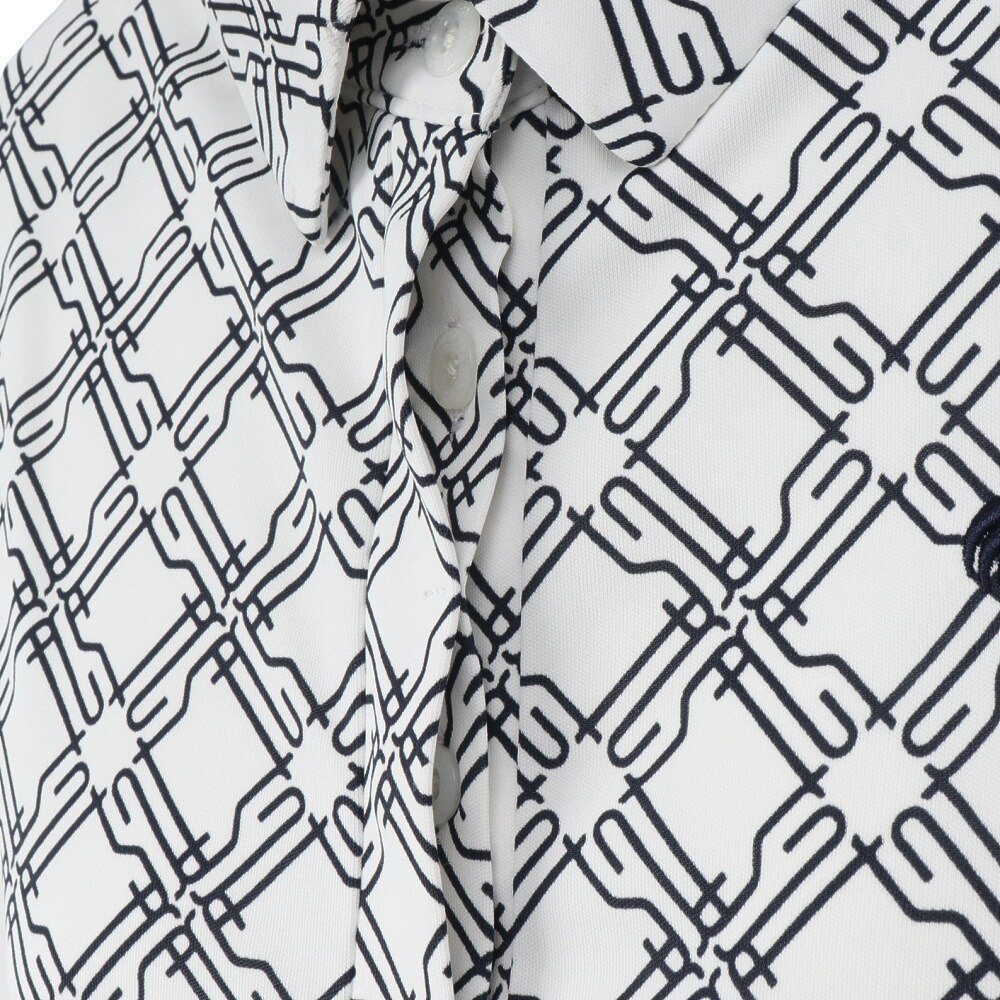 ルコックスポルティフ（lecoqsportif）（レディース）ゴルフウェア 冷感 総柄半袖シャツ LG5SHS13L WH00