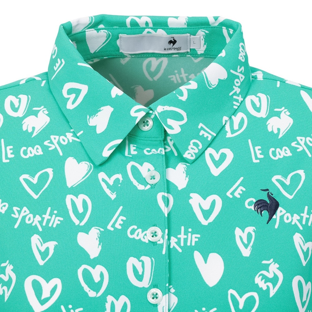 ルコックスポルティフ（lecoqsportif）（レディース）ゴルフウェア ニワトリハート半袖シャツ LG5SHS14L EM00