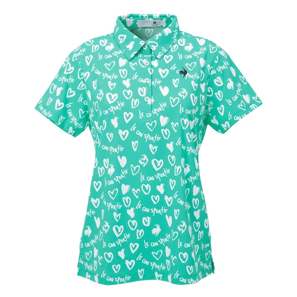 ルコックスポルティフ（lecoqsportif）（レディース）ゴルフウェア ニワトリハート半袖シャツ LG5SHS14L EM00
