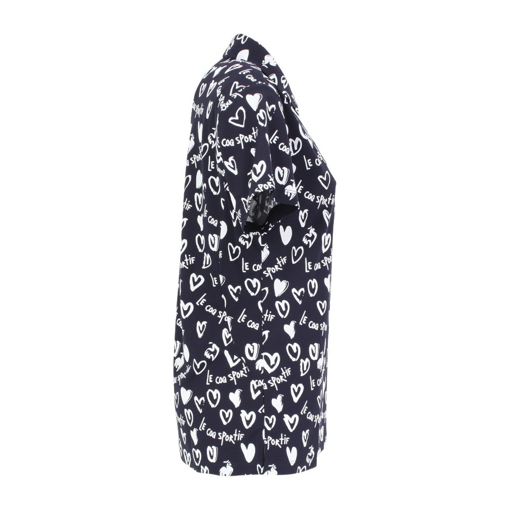 ルコックスポルティフ（lecoqsportif）（レディース）ゴルフウェア ニワトリハート半袖シャツ LG5SHS14L NV00