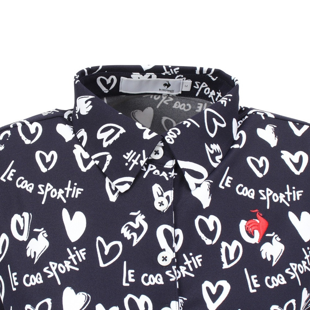 ルコックスポルティフ（lecoqsportif）（レディース）ゴルフウェア ニワトリハート半袖シャツ LG5SHS14L NV00