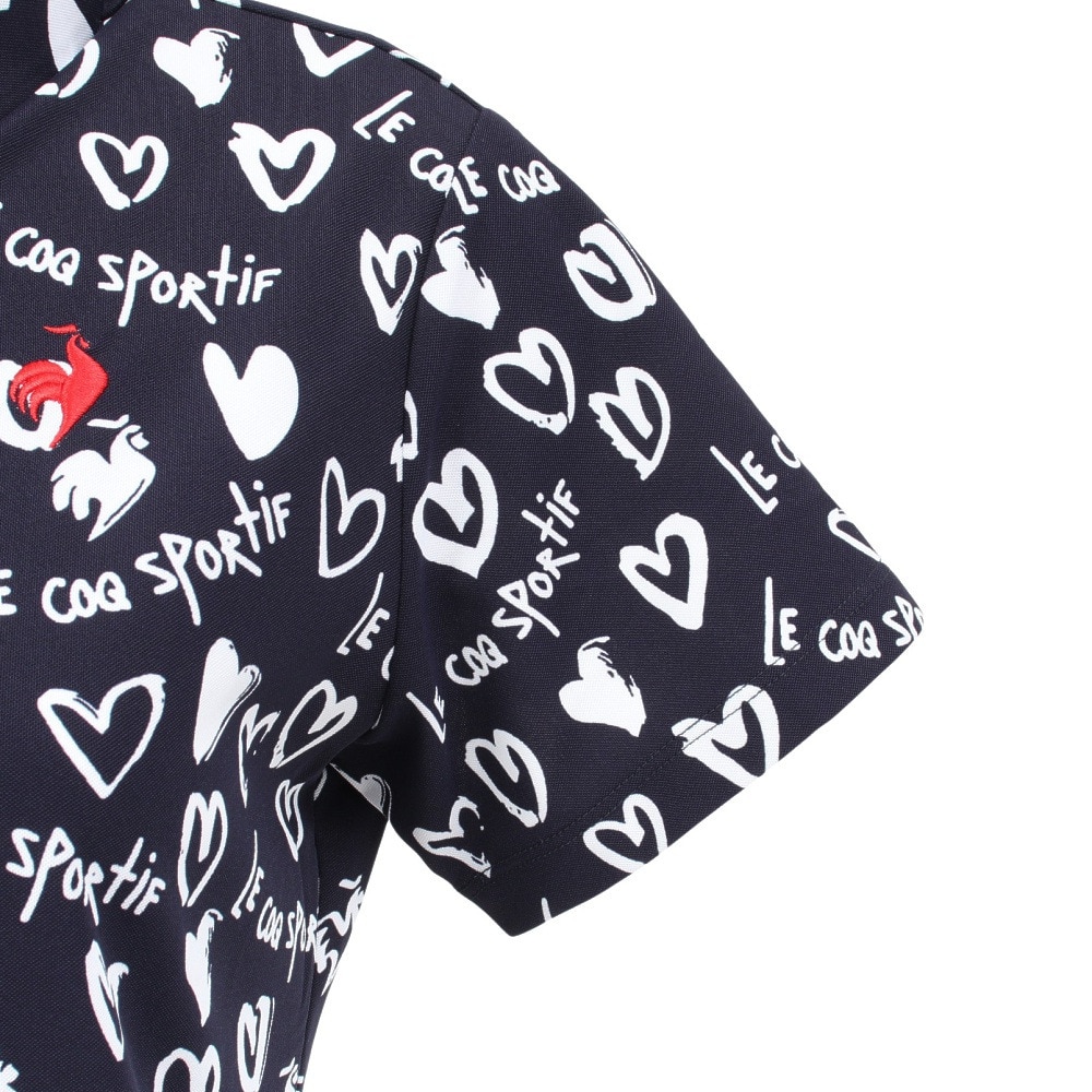 ルコックスポルティフ（lecoqsportif）（レディース）ゴルフウェア ニワトリハート半袖シャツ LG5SHS14L NV00