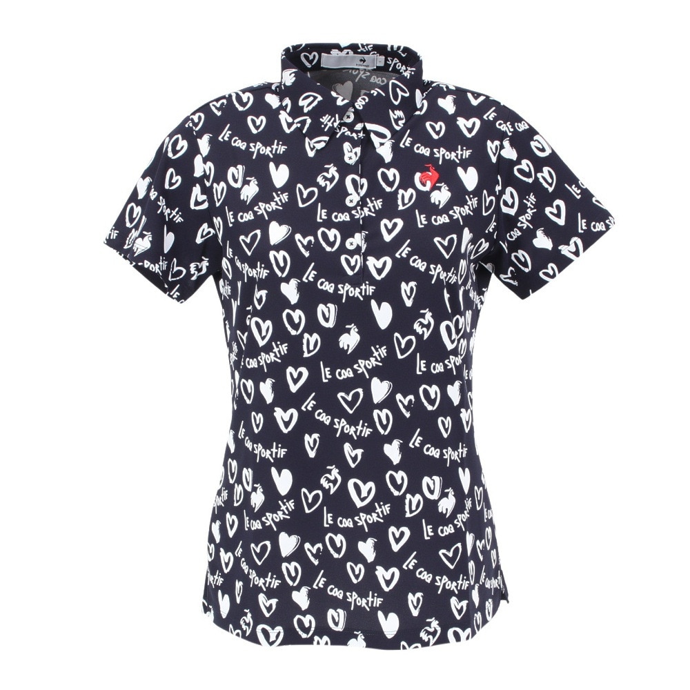 ルコックスポルティフ（lecoqsportif）（レディース）ゴルフウェア ニワトリハート半袖シャツ LG5SHS14L NV00