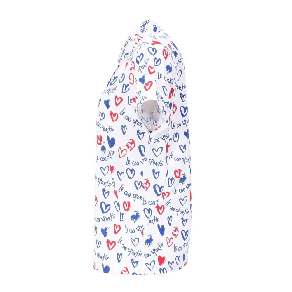 ルコックスポルティフ（lecoqsportif）（レディース）ゴルフウェア ニワトリハート半袖シャツ LG5SHS14L WH00
