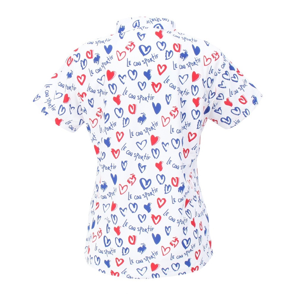 ルコックスポルティフ（lecoqsportif）（レディース）ゴルフウェア ニワトリハート半袖シャツ LG5SHS14L WH00
