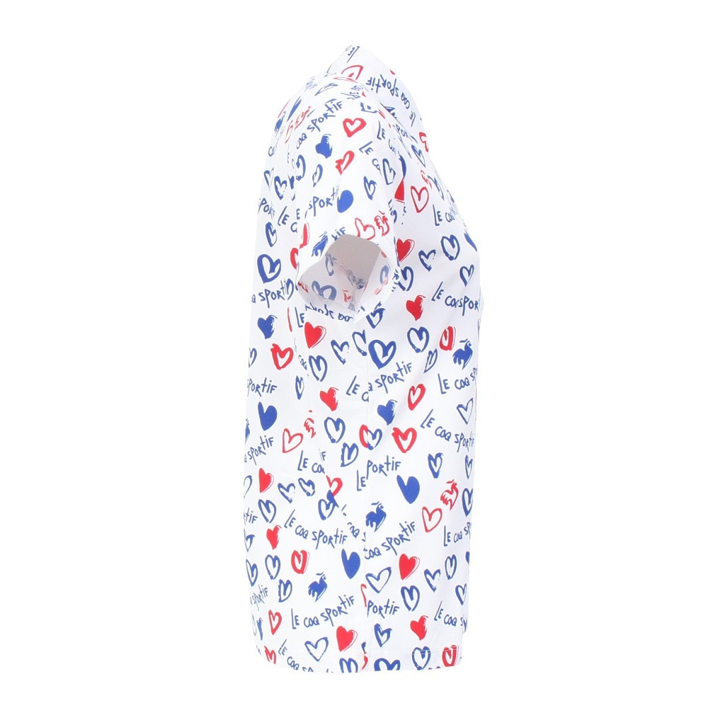 ルコックスポルティフ（lecoqsportif）（レディース）ゴルフウェア ニワトリハート半袖シャツ LG5SHS14L WH00