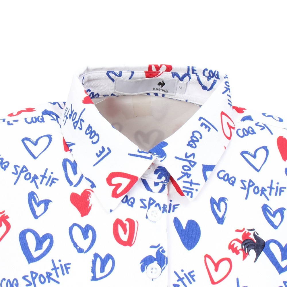 ルコックスポルティフ（lecoqsportif）（レディース）ゴルフウェア ニワトリハート半袖シャツ LG5SHS14L WH00