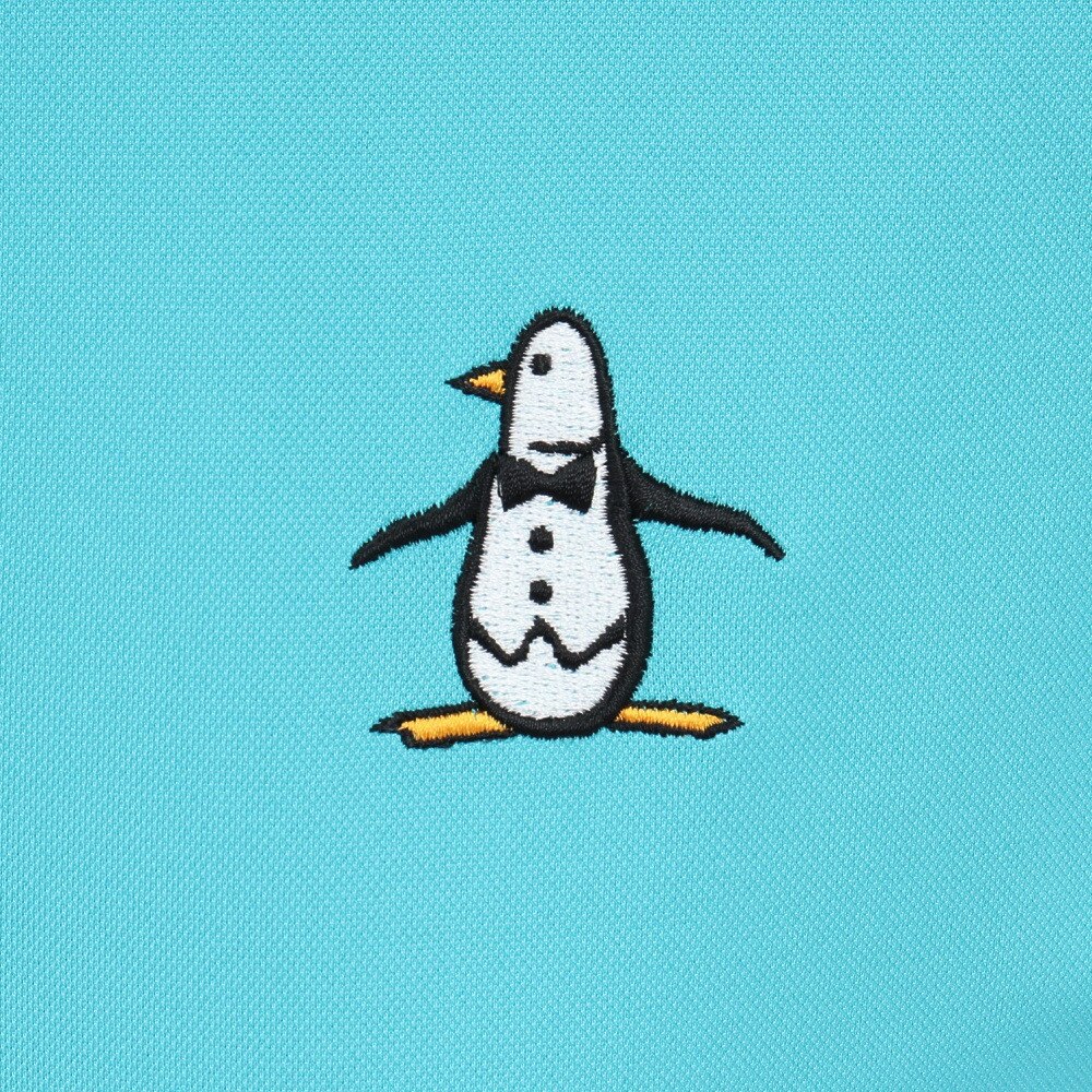 マンシングウエア（MUNSING WEAR）（レディース）ゴルフウェア 吸汗速乾 遮熱 サンスクリーン 鹿の子 ペンギン刺繍 半袖ポロシャツ MG5SHS81L EM00