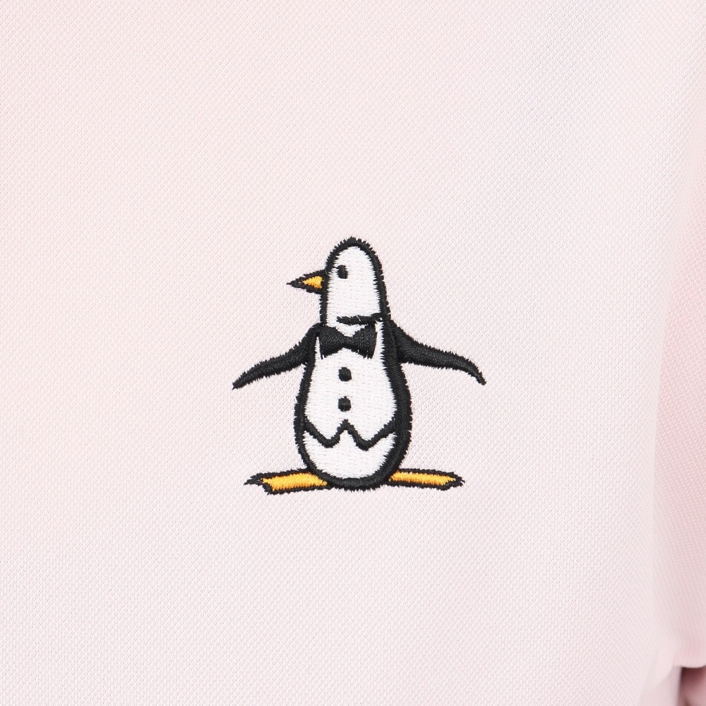 マンシングウエア（MUNSING WEAR）（レディース）ゴルフウェア 吸汗速乾 遮熱 サンスクリーン 鹿の子 ペンギン刺繍 半袖ポロシャツ MG5SHS81L PK00