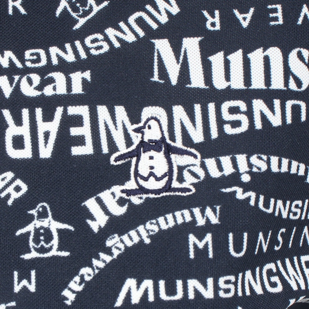 マンシングウエア（MUNSING WEAR）（レディース）ゴルフウェア サンスクリーン マルチロゴ 総柄プリント 半袖ポロシャツ MG5SHS84L NV00