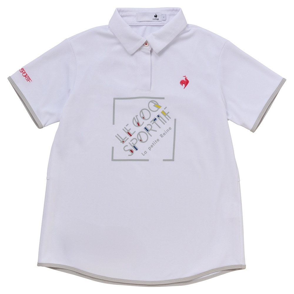 ルコックスポルティフ（lecoqsportif）（レディース）ゴルフウェア 吸汗速乾 Aラインシルエット 半袖シャツ LG5SHS03L WH00