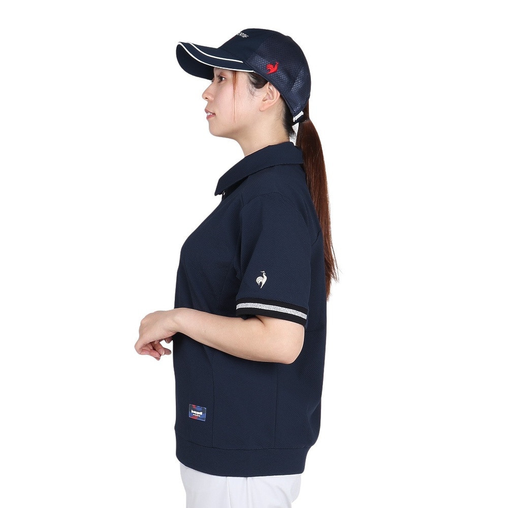 ルコックスポルティフ（lecoqsportif）（レディース）ゴルフウェア 半袖カットソー LG5FSW80L NV00