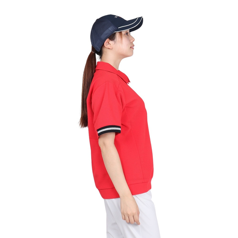 ルコックスポルティフ（lecoqsportif）（レディース）ゴルフウェア 半袖カットソー LG5FSW80L RD00