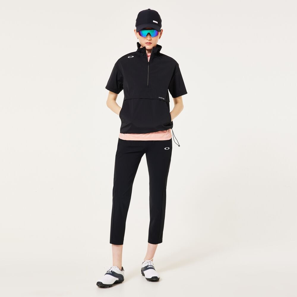 オークリー（OAKLEY）（レディース）ゴルフウェア 撥水 防風 接触冷感 ELEVATE 半袖プルオーバージャケット FOA500837-02E
