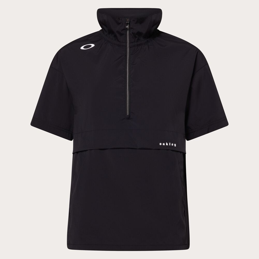 オークリー（OAKLEY）（レディース）ゴルフウェア 撥水 防風 接触冷感 ELEVATE 半袖プルオーバージャケット FOA500837-02E