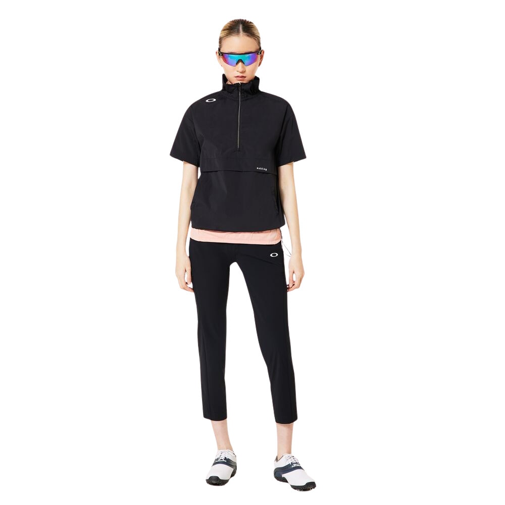 オークリー（OAKLEY）（レディース）ゴルフウェア 撥水 防風 接触冷感 ELEVATE 半袖プルオーバージャケット FOA500837-02E