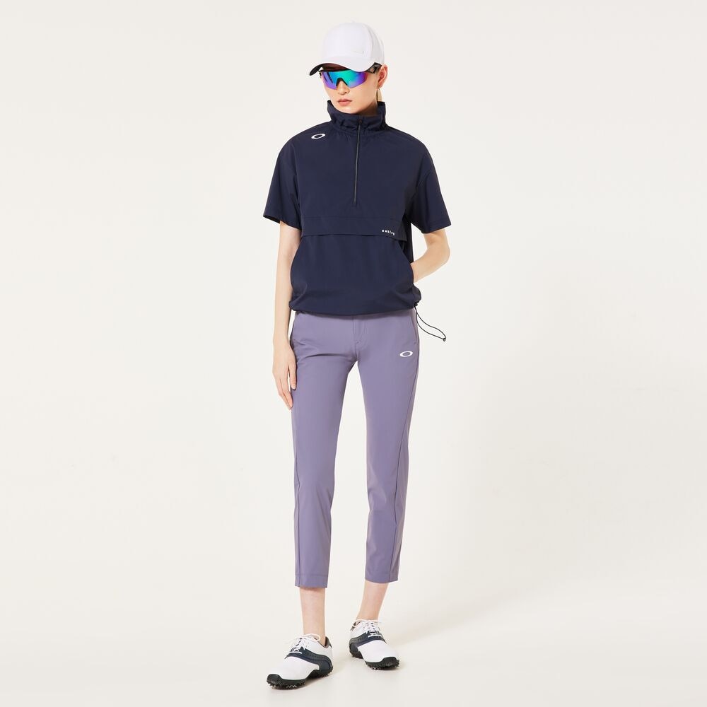 オークリー（OAKLEY）（レディース）ゴルフウェア 撥水 防風 接触冷感 ELEVATE 半袖プルオーバージャケット FOA500837-6FB