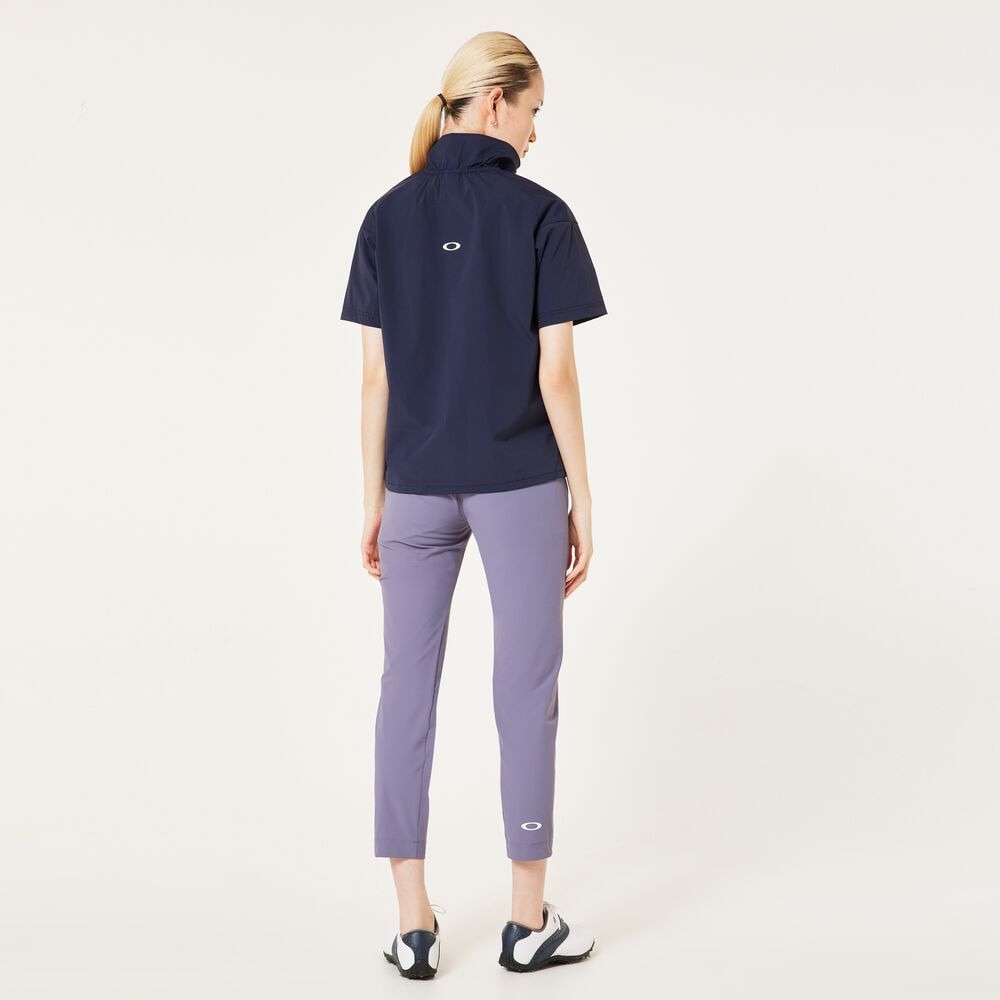 オークリー（OAKLEY）（レディース）ゴルフウェア 撥水 防風 接触冷感 ELEVATE 半袖プルオーバージャケット FOA500837-6FB