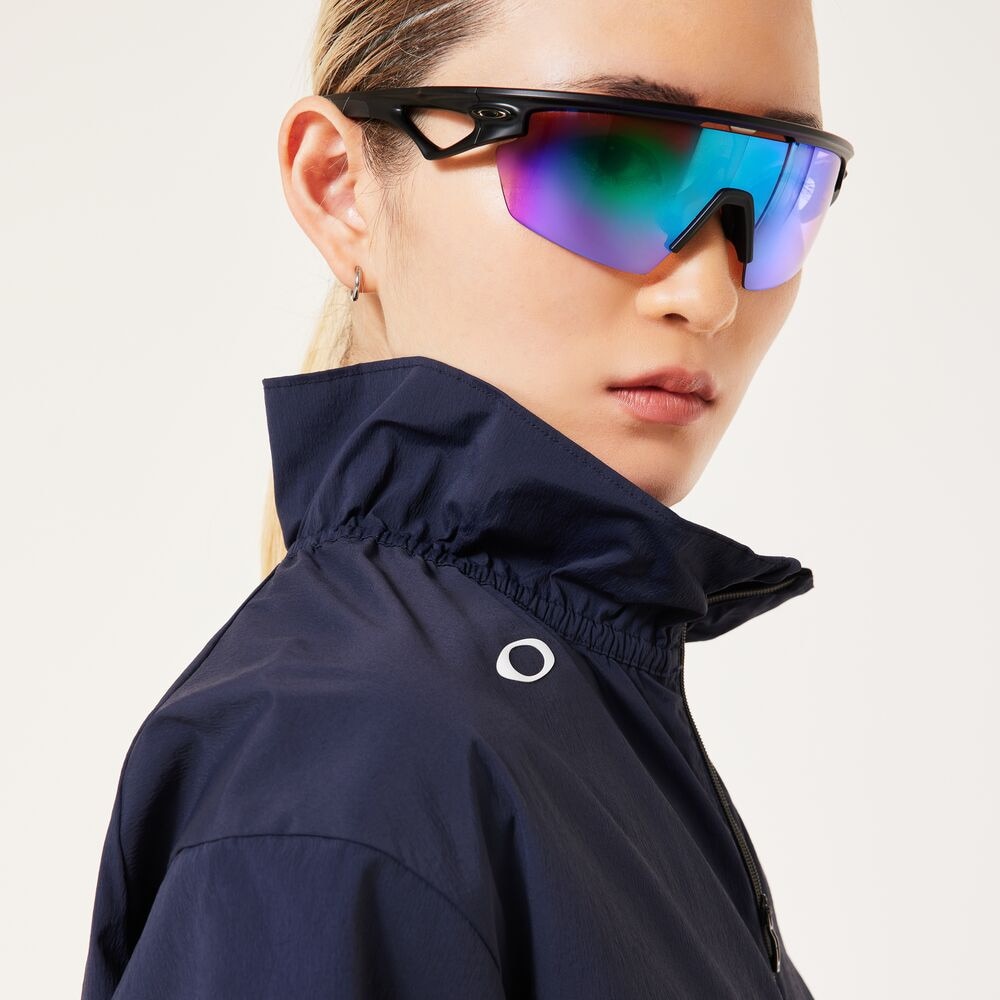 オークリー（OAKLEY）（レディース）ゴルフウェア 撥水 防風 接触冷感 ELEVATE 半袖プルオーバージャケット FOA500837-6FB