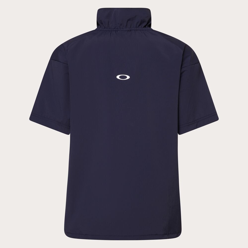 オークリー（OAKLEY）（レディース）ゴルフウェア 撥水 防風 接触冷感 ELEVATE 半袖プルオーバージャケット FOA500837-6FB