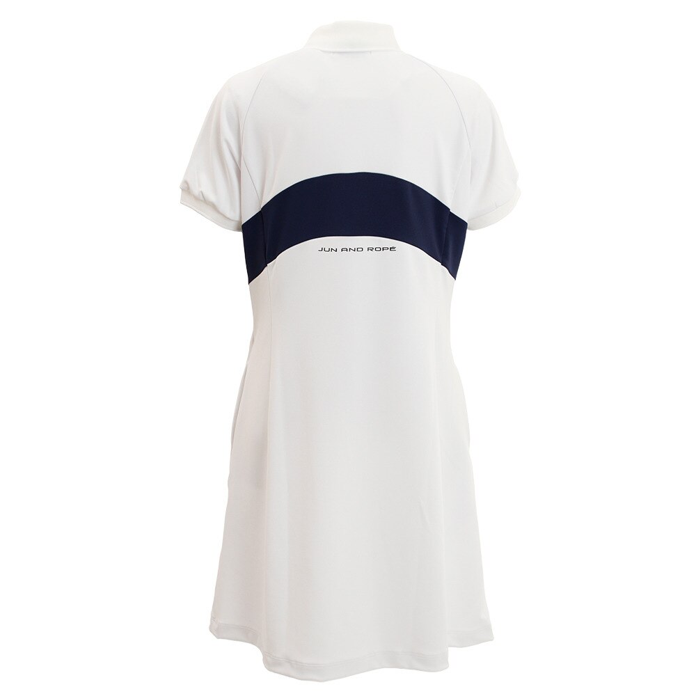 ゴルフウエア レディース 配色リブ衿ワンピース Ere 10 ジュンアンドロぺ エルブレス