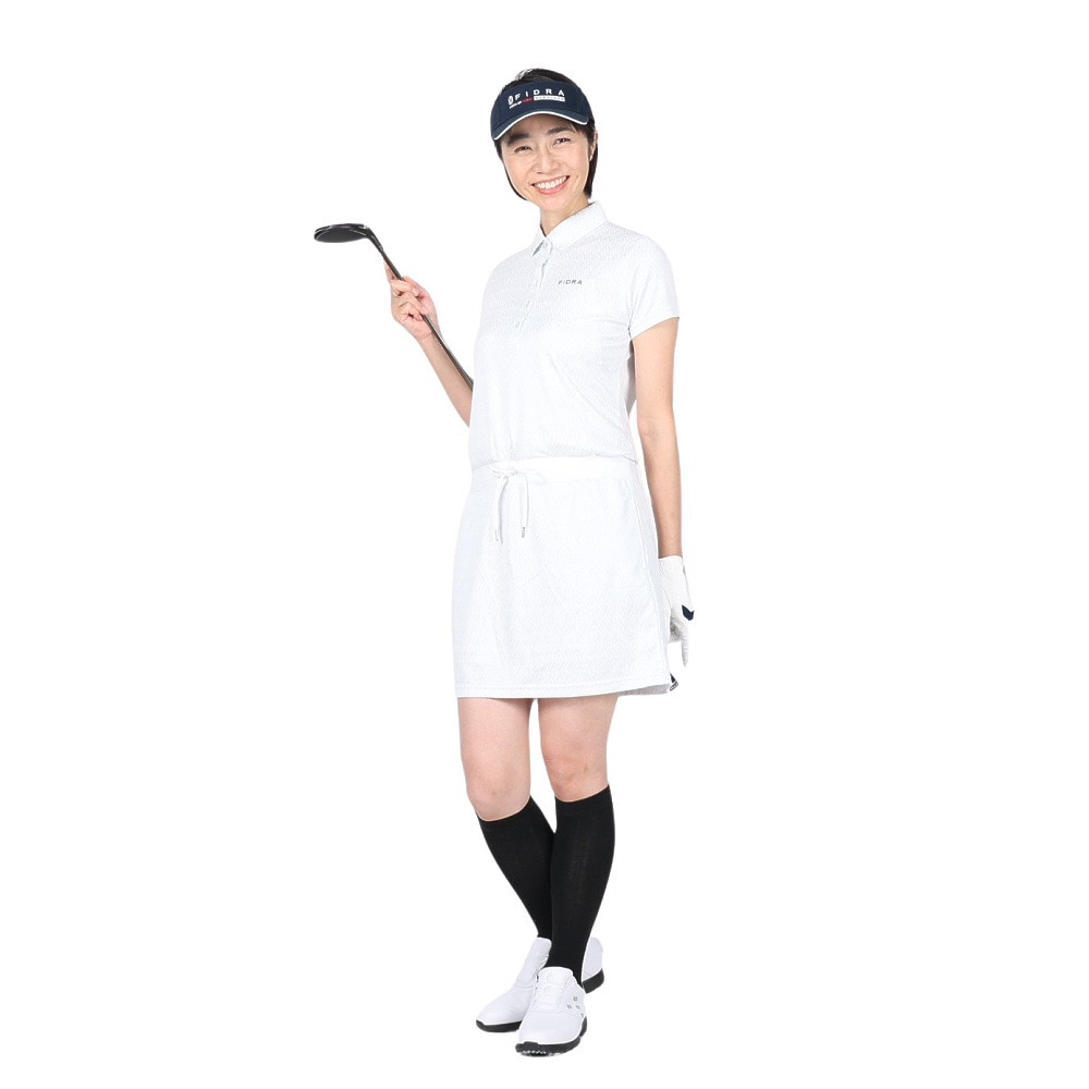 フィドラ（FIDRA）（レディース）ゴルフウェア 半袖 ストレッチ 吸水 速乾 消臭 Fd JQワンピース FD5MUQ04 WHT ゴルフ 用品はヴィクトリアゴルフ
