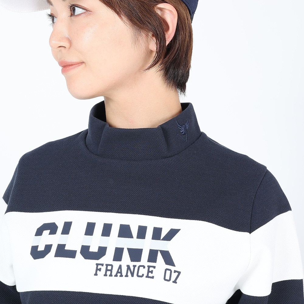クランク（CLUNK）（レディース）ゴルフウェア 長袖 吸湿 ストレッチ 快適 カルゼモックワンピース CL5NUQ17 NVY★★★