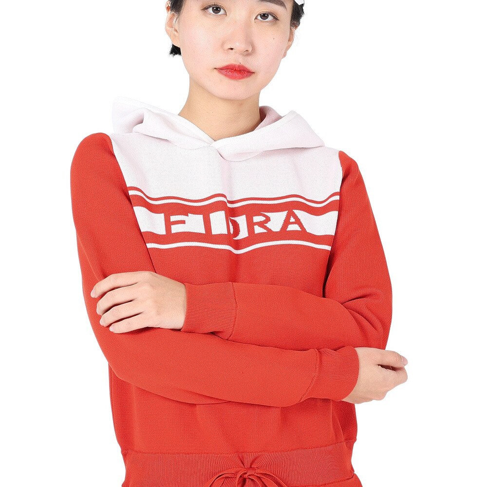 フィドラ（FIDRA）（レディース）ゴルフウェア パーカー 長袖 ストレッチ フーディーロゴ ワンピース FD5NUQ02 ORG