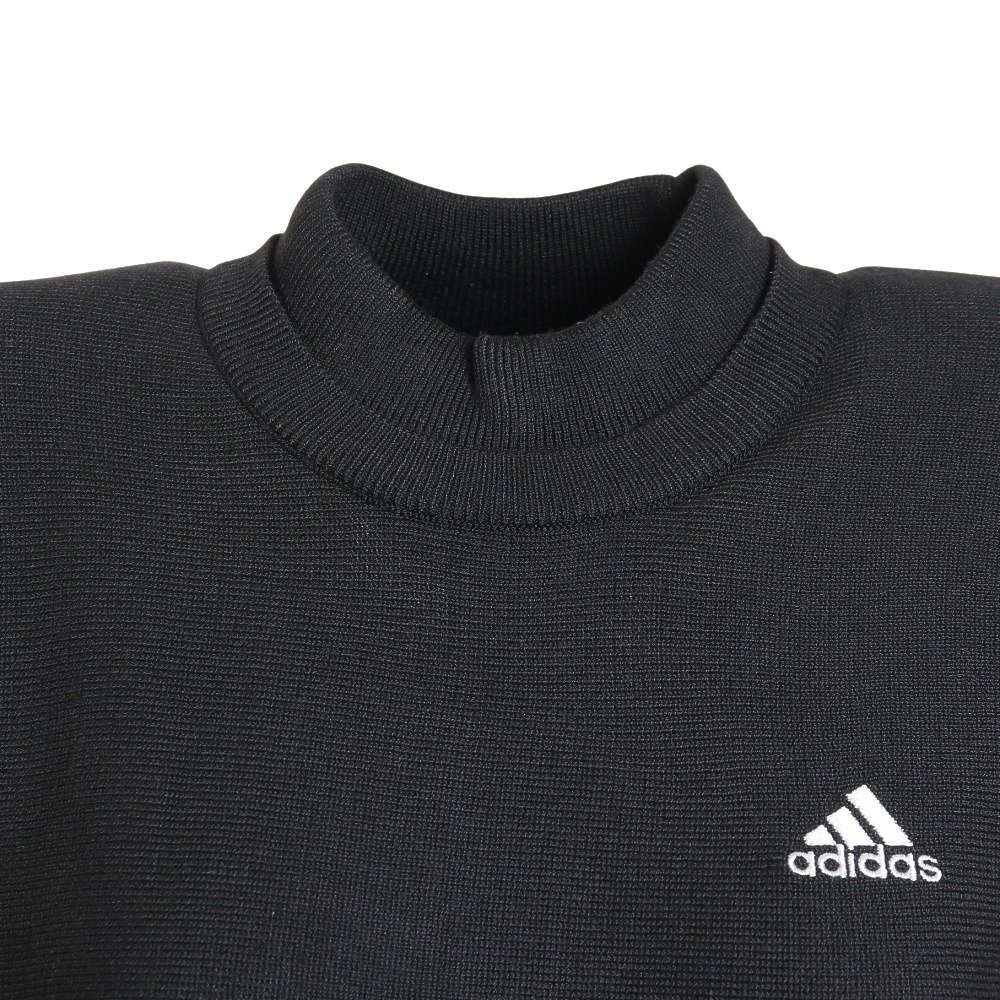 アディダス アディダス Adidas レディース ゴルフウェア モックネック スリーストライプス 長袖セーターワンピース Dvs37hg75 Bk ゴルフ用品はヴィクトリアゴルフ