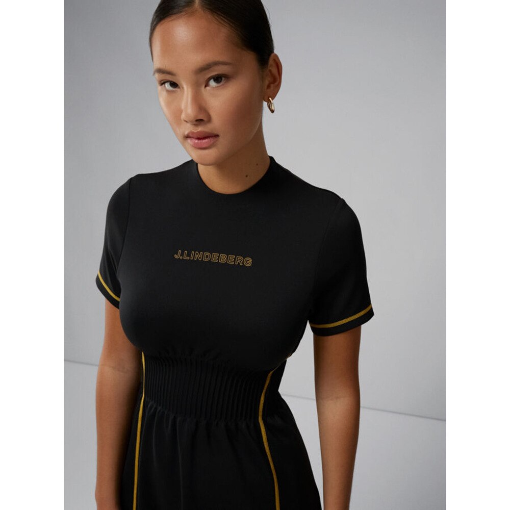 J.LINDEBERG（レディース）ゴルフウェア 速乾 ストレッチ インナーパンツ付き 半袖ワンピース 072-67840-019★★★