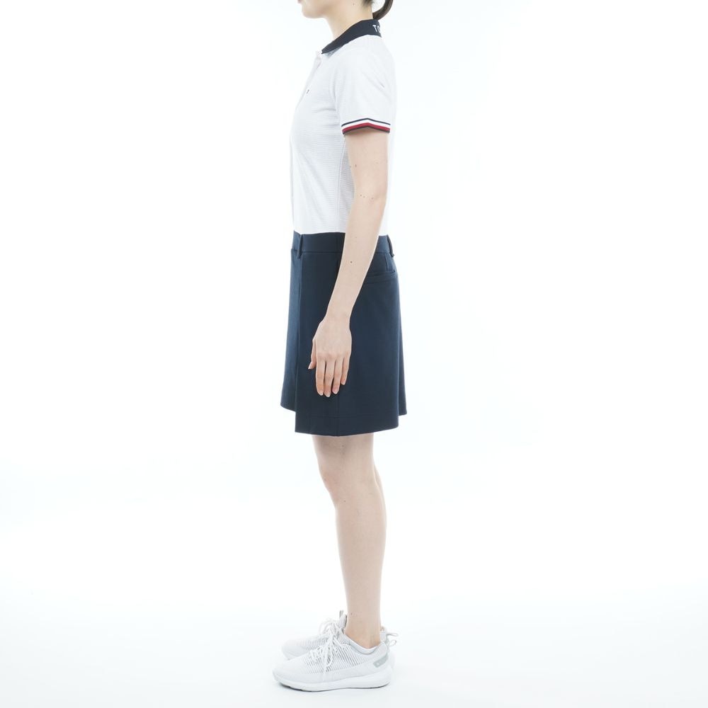 トミー ヒルフィガー ゴルフ（TOMMY HILFIGER GOLF）（レディース）ゴルフウェア 半袖 ロゴジャガード ワンピース THLA318-WHT