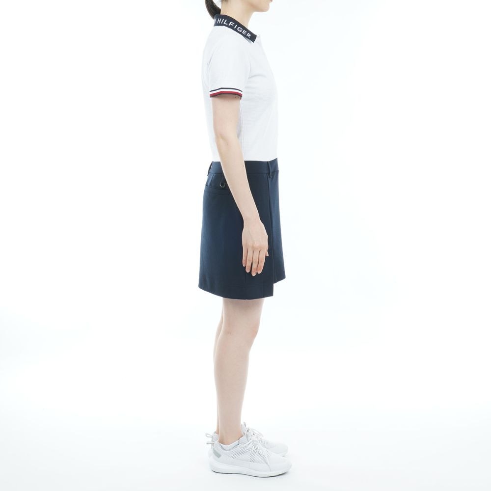トミー ヒルフィガー ゴルフ（TOMMY HILFIGER GOLF）（レディース）ゴルフウェア 半袖 ロゴジャガード ワンピース THLA318-WHT