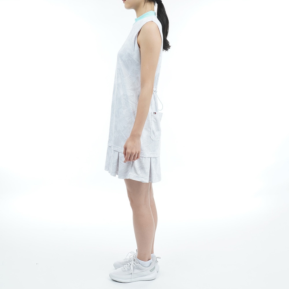トミー ヒルフィガー ゴルフ（TOMMY HILFIGER GOLF）（レディース）ゴルフウェア リーフプリント ワンピース THLA330-GRY
