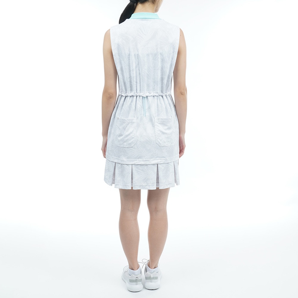トミー ヒルフィガー ゴルフ（TOMMY HILFIGER GOLF）（レディース）ゴルフウェア リーフプリント ワンピース THLA330-GRY