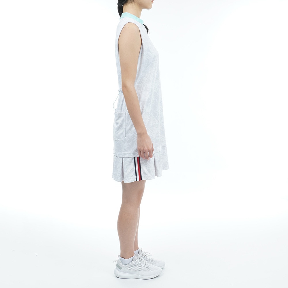 トミー ヒルフィガー ゴルフ（TOMMY HILFIGER GOLF）（レディース）ゴルフウェア リーフプリント ワンピース THLA330-GRY
